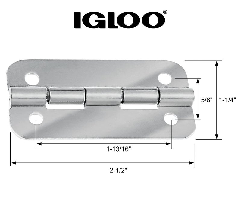 Igloo Cooler Heavy Duty Stainless Steel Hinges for Ice Chests (Set of 3) - Image 2